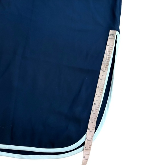 Solid & Striped Disco Slip Dress Women’s Medium Navy White Bows Summer Midi - Picture 11 of 14